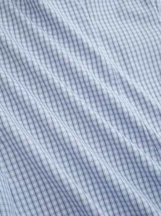 Cotton-blend Gingham Short Sleeve Twist Knotted Blouse