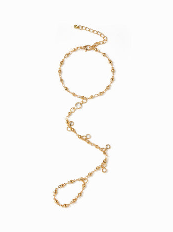 RHINESTONE HAND CHAIN BRACELET