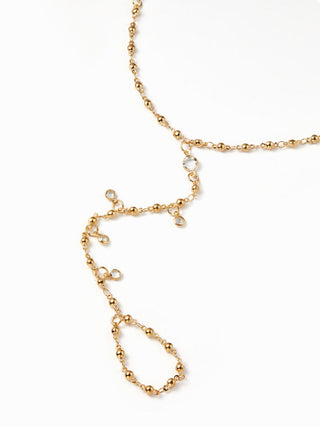 RHINESTONE HAND CHAIN BRACELET