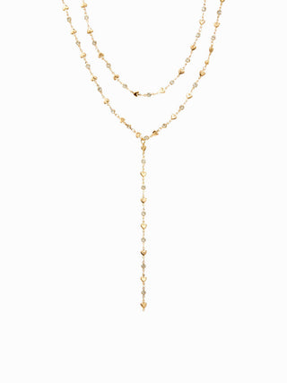 HEART & RHINESTONE LAYERED NECKLACE