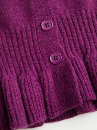 Knit Ruffle Hem Cardigan