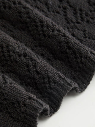 Knit Fabric Scoop Neck Hollow out Slim Top