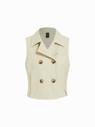 Double-Breasted Cloak Sleeve Jacket With Belt