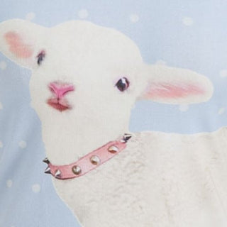 Polka Dot Lamb Print Short Sleeve Tee