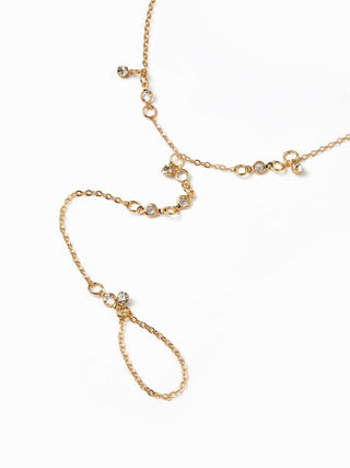 RHINESTONE HAND CHAIN BRACELET