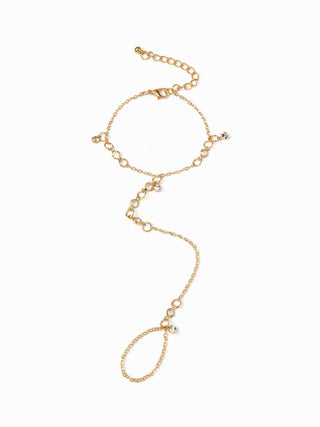 RHINESTONE HAND CHAIN BRACELET