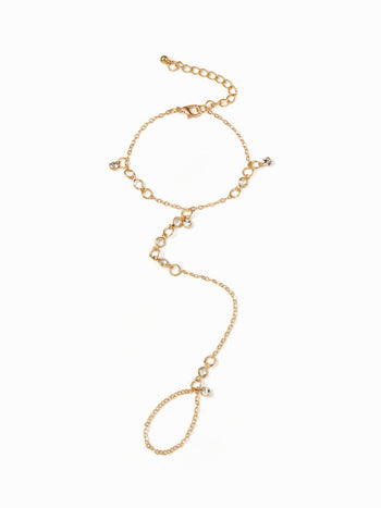 RHINESTONE HAND CHAIN BRACELET