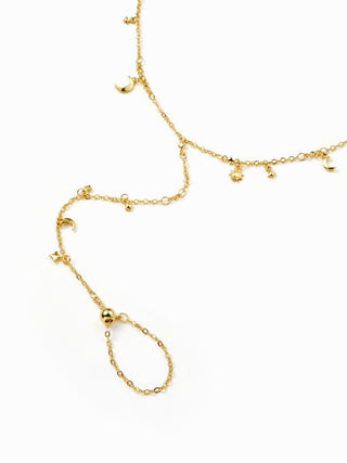 MOON & STAR HAND CHAIN BRACELET