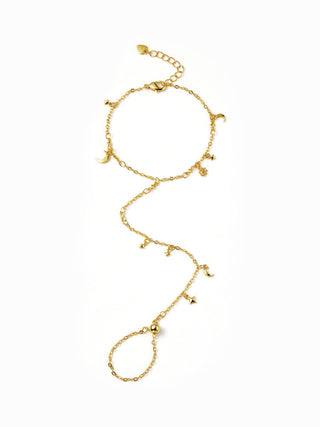MOON & STAR HAND CHAIN BRACELET