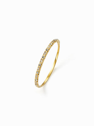 RHINESTONE DECOR STAINLESS STEEL BRACELET