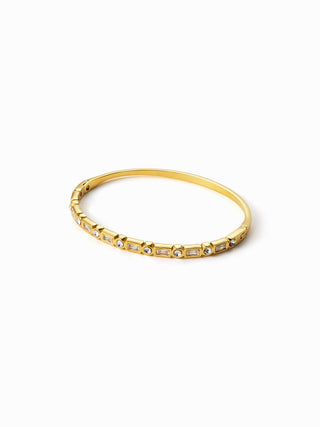 RHINESTONE DECOR STAINLESS STEEL BRACELET