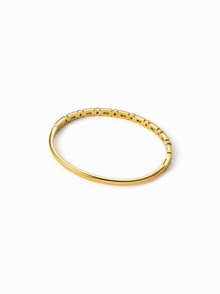 RHINESTONE DECOR STAINLESS STEEL BRACELET