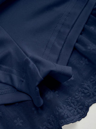 Cotton-blend Low Rise Textured Bowknot Ruffle Hem Mini Skirt
