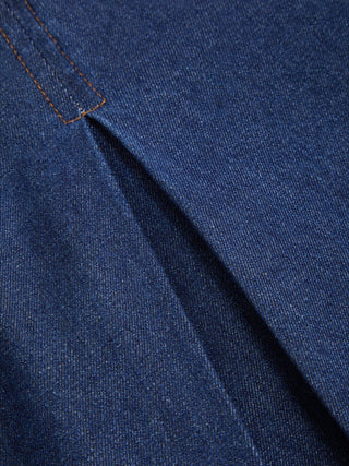 Denim Collar Button Mini Dress