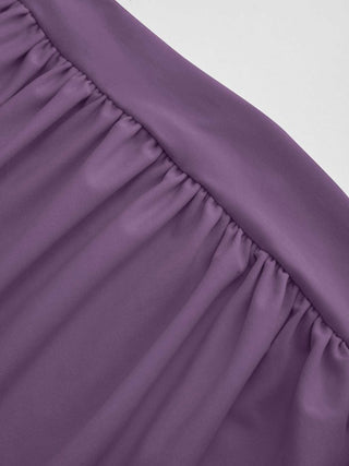 Cowl Neck Ruched Backless Maxi Dress