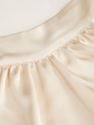 Satin Halter Neck High Rise Drawstring Pocket Romper
