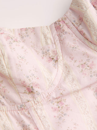 Textured Sculptural Floral Sweetheart Floral High Rise Flared Midi Dress