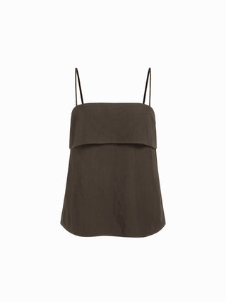 Square Neck Oversized Cami Top & Mid Rise Wide Leg Trousers Set