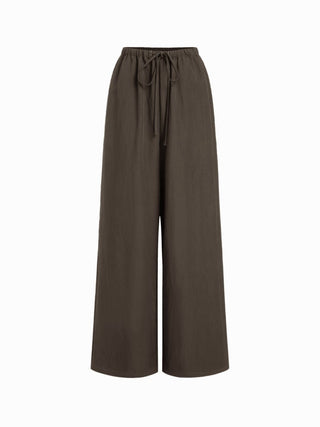 Square Neck Oversized Cami Top & Mid Rise Wide Leg Trousers Set
