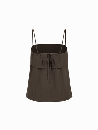 Square Neck Oversized Cami Top & Mid Rise Wide Leg Trousers Set
