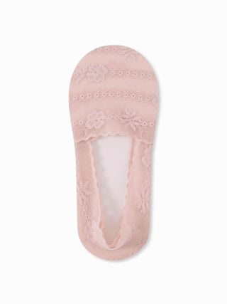 5 PAIRS FLORAL LACE INVISIBLE SOCKS SET