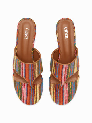 STRIPED FLIP-FLOP HEELS
