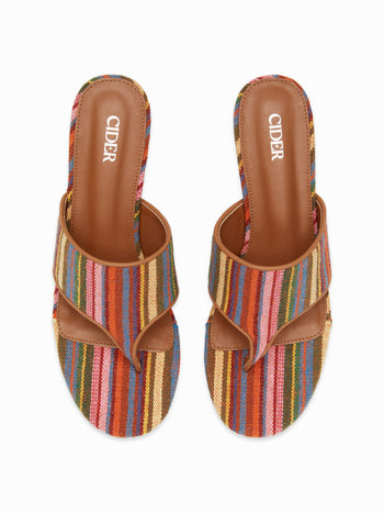 STRIPED FLIP-FLOP HEELS