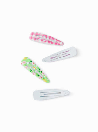 4PCS GINGHAM HAIR CLIP SET