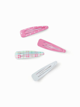 4PCS GINGHAM HAIR CLIP SET
