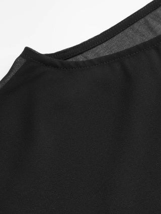 Ruched Cami Top & Chiffon Boat Neck Cape