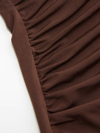 Ruched Cami Top & Chiffon Boat Neck Cape