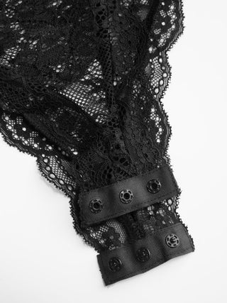 Lace V-Neck Sleeveless Bodysuit Top