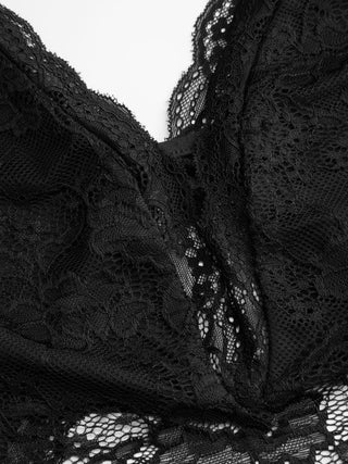 Lace V-Neck Sleeveless Bodysuit Top