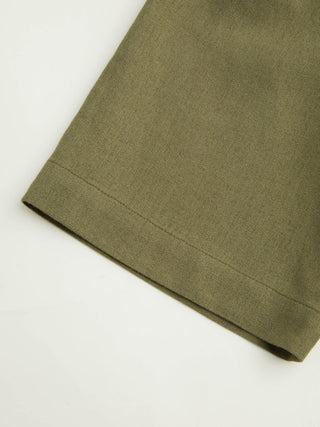 Linen-blend Collar Metal Button Oversized Blazer