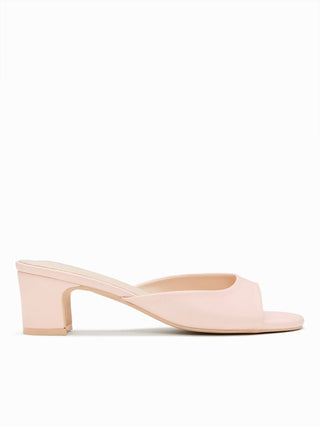 SQUARE TOE CHUNKY HEELED SANDALS