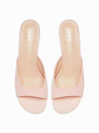 SQUARE TOE CHUNKY HEELED SANDALS