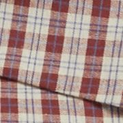 Cotton Plaid Asymmetrical Neckline Short Sleeve Blouse