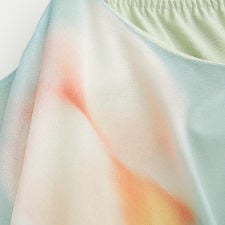 Tie-Back Bow Chiffon Floral Babydoll Mini Dress