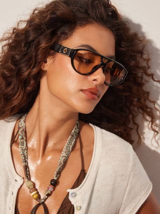 PILOT-FRAME FASHION GLASSES