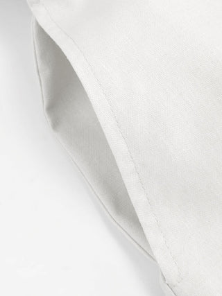 Linen-blend V-neck Button Through Tie Back A-line Mini Dress