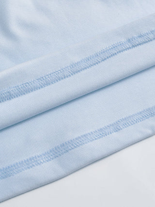 Cotton-Blend Halter Neckline Ruched Knotted Crop Tee