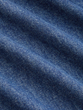 Washed Denim V-neck Metal Detail Zip Through Vest