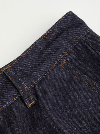 Denim Low Rise Washed Metal Detail Wide Leg Jeans