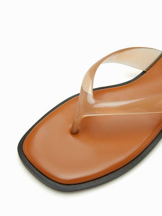SQUARE TOE FLIP-FLOP SLIPPERS