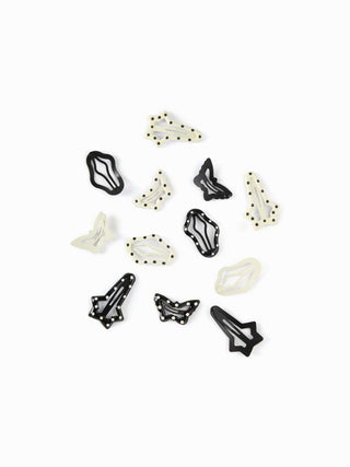 12PCS POLKA DOT HAIR CLIP SET