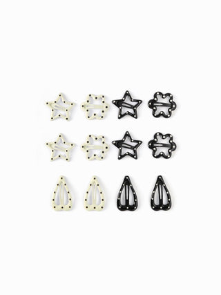 12PCS POLKA DOT HAIR CLIP SET