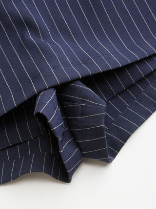 Low Rise Striped Belted A-line Mini Skort