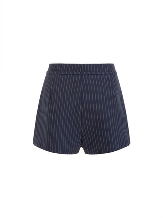 Low Rise Striped Belted A-line Mini Skort