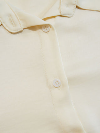 Roll Up Sleeve Drawstring Oversized Blouse