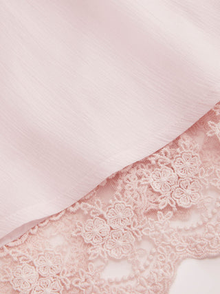 Boat Neck Bowknot Lace Trim A-line Midi Dress